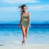Women’s One Piece Swimsuit Beachwear Swimwear Tummy Control Cutout High Waist Bathing Suit Wrap