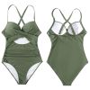 Women’s One Piece Swimsuit Beachwear Swimwear Tummy Control Cutout High Waist Bathing Suit Wrap