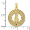 14K LIFES A BEACH Circle W/Flip-Flop Charm