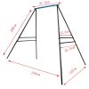 Swing Frame, New Upgraded A-Frame Swing Stand with Ground Nail, Heavy Duty Metal Swing Frame, Fits for Most Swings & Yoga Swing