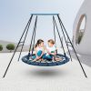 Swing Frame, New Upgraded A-Frame Swing Stand with Ground Nail, Heavy Duty Metal Swing Frame, Fits for Most Swings & Yoga Swing