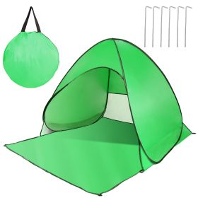 Pop Up Beach Tent Sun Shade Shelter Anti-UV Automatic Waterproof Tent Canopy for 2/3 Man w/ Net Window Storage Bag for Outdoor Beach Camping Fishing P (Option: PopUpBeachTentGreen)