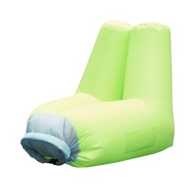 Inflatable Lounger Air Sofa Chair Couch w/ Portable Organizing Bag Waterproof Anti-Leaking for Backyard Lakeside Beach Traveling Camping Picnics (Option: InflatableAirSeatSmallGreen)