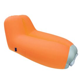 Inflatable Lounger Air Sofa Chair Couch w/ Portable Organizing Bag Waterproof Anti-Leaking for Backyard Lakeside Beach Traveling Camping Picnics (Option: InflatableAirSeatLargeOrange)