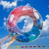 Adult's Cartoon Print Swimming Ring; Thickened Sequin Swimming Floats For Pool Beach Sea Summer