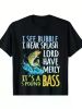 100% Cotton Black Bass Fishing Angling Sport T-Shirt - 220g, All-Season, Family T-shirt.