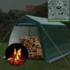 Outdoor Carport Shed with Sidewalls and Waterproof Ripstop Cover