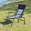 Camping Lounge Chair, Portable Folding Reclining Camping Chair with Adjustable backrest for Indoor and Outdoor Camping Beach Hiking Fishing