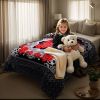 Heavy Plush Soft King Size Blankets, Mink Velvet Fleece Blanket - Printed Raschel Bed Blanket, Thick Raschel Printed Mink Blanket For Bed, Home