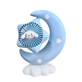 Personal Fan USB Powered Portable Fan with Night Light (Color: Blue)