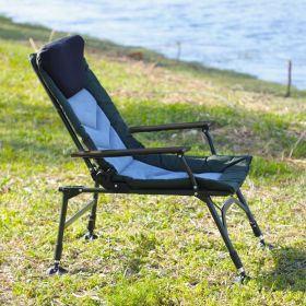 Camping Lounge Chair, Portable Folding Reclining Camping Chair with Adjustable backrest for Indoor and Outdoor Camping Beach Hiking Fishing (Color: AS PIC)